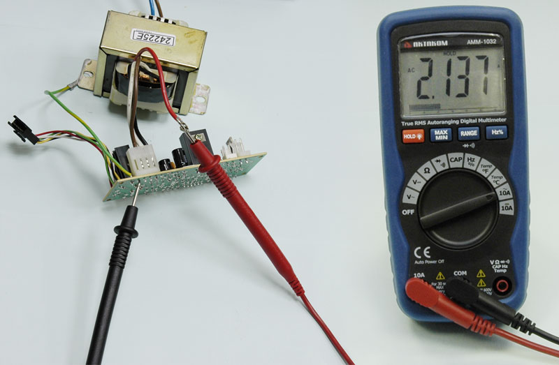 Мультиметр цифровой АММ-1032 - Измерение переменного тока