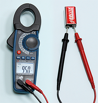 Клещи токовые АСМ-2368 - Измерение постоянного напряжения