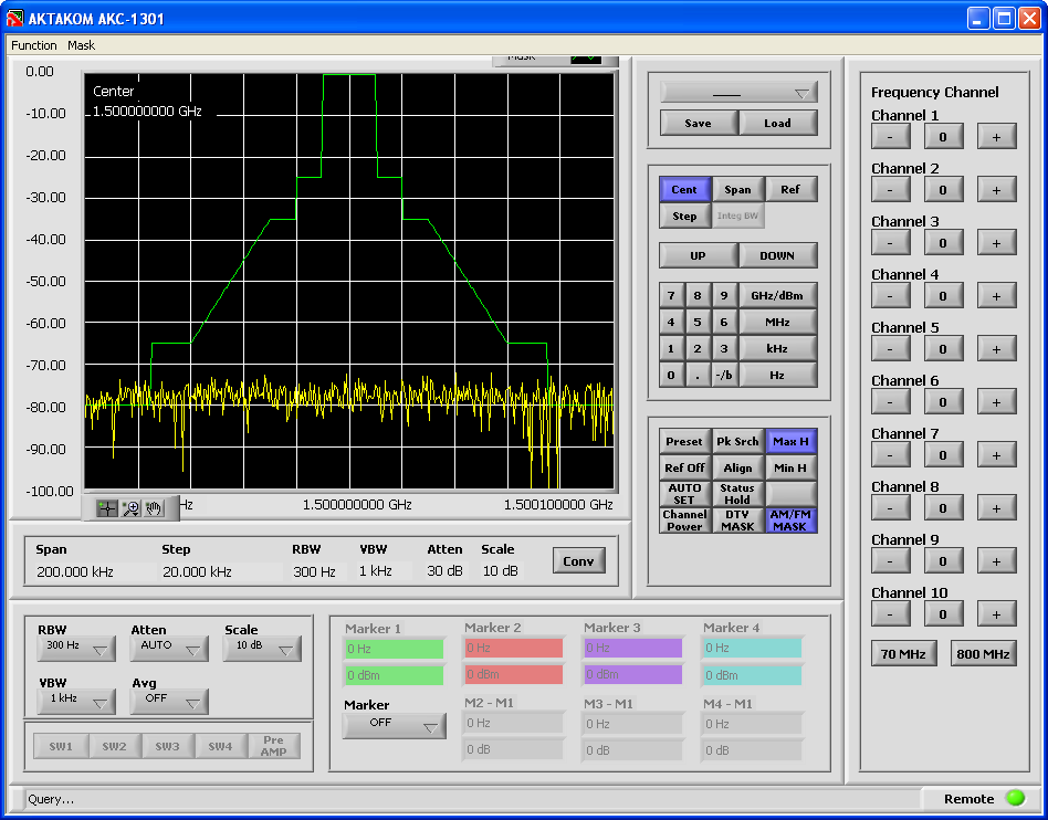 AKC-1301-SW Программное обеспечение анализатора спектра