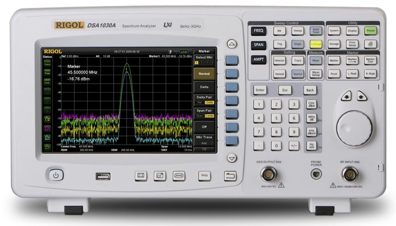 Анализатор спектра с опцией трекинг-генератора DSA1030A-TG - вид спереди
