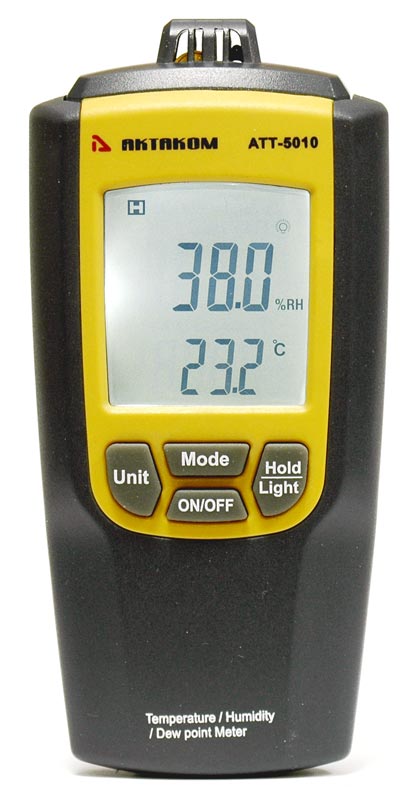 Измеритель влажности и температуры АТТ-5010 - вид спереди