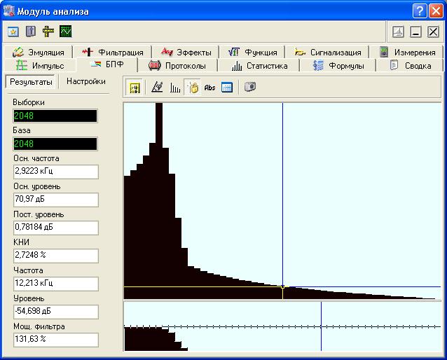 Осциллограф цифровой запоминающий АСК-3172 - спектральный анализ и фильтрация сигнала