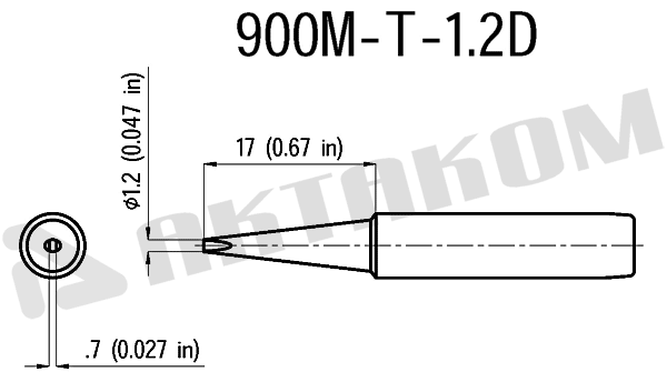Наконечник 900M-T-1.2D (17) - чертеж