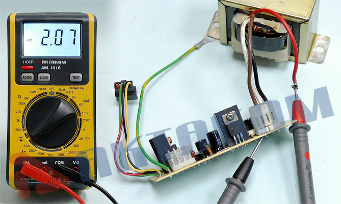 Мультиметр цифровой АМ-1016 - Измерение переменного тока