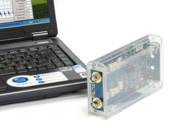 Двухканальный USB осциллограф - приставка + анализатор спектра АСК-3102 1М