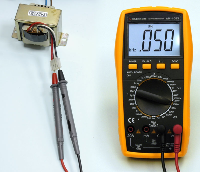 Мультиметр цифровой АМ-1083 - Измерение частоты