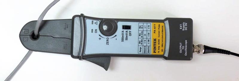 Токовый пробник для осциллографов и мультиметров PA-677 - подключение