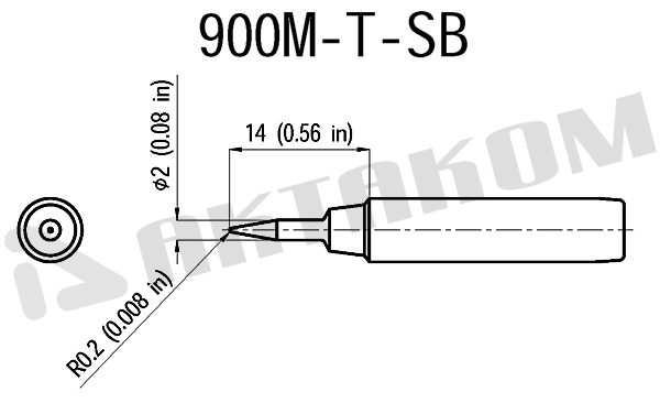 Наконечник 900M-T-SB - чертеж
