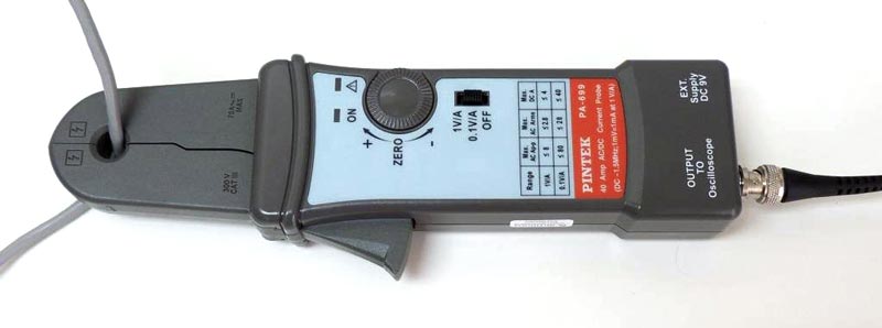 Токовый пробник для осциллографов и мультиметров PA-699 - подключение